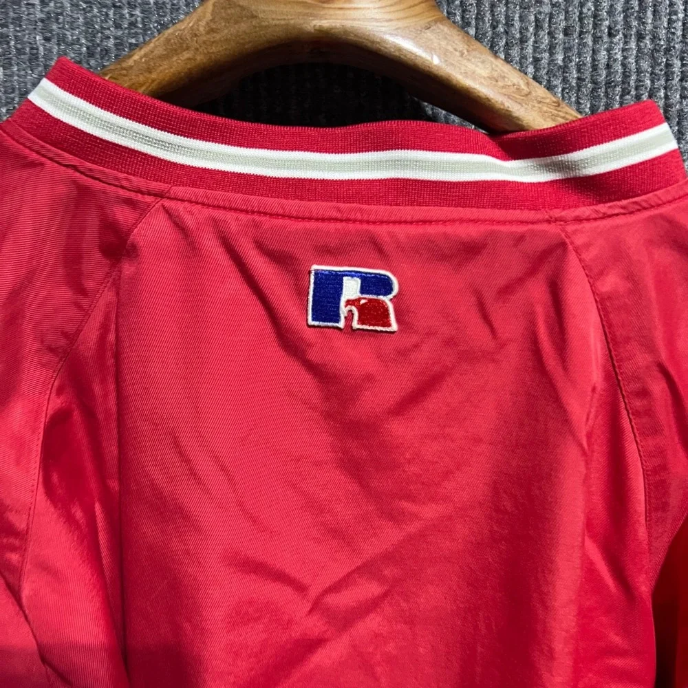 Vintage Russell Athletic Windbreaker Mens XXL Red Cincinnati Reds MLB Pullover